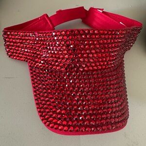 Red Crystal Embellished Visor